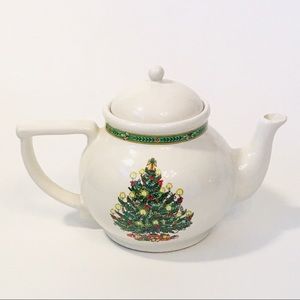 Vtg Xmas Tree Teapot Russ Berrie Coffee Cocoa